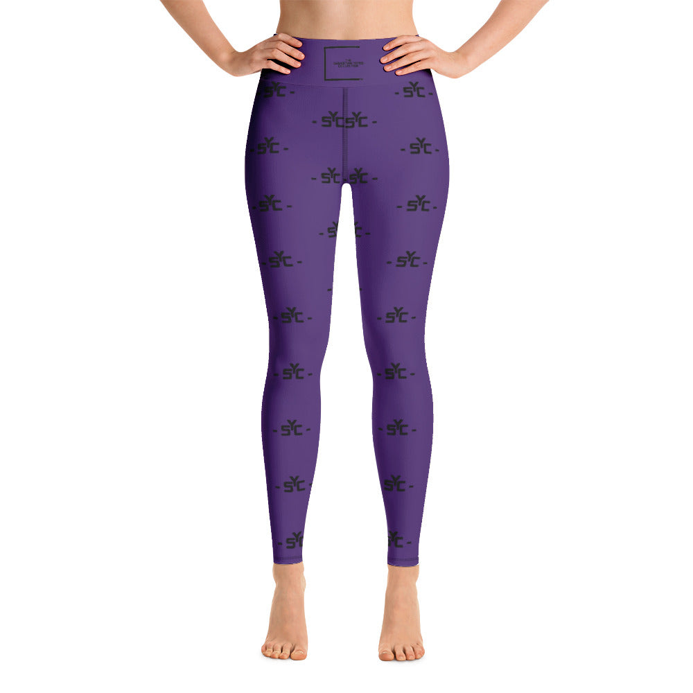 SYC- Logo High-Waisted Yoga Leggings (Purple)