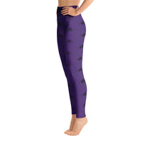 -SYC- Logo High-Waisted Yoga Leggings (Purple)